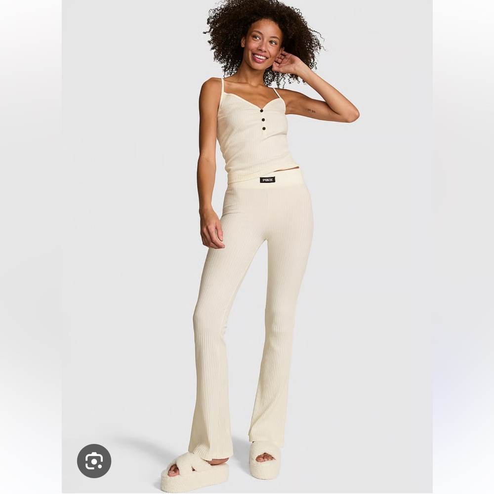 PINK Victoria's Secret Cream Boot Cut Pants